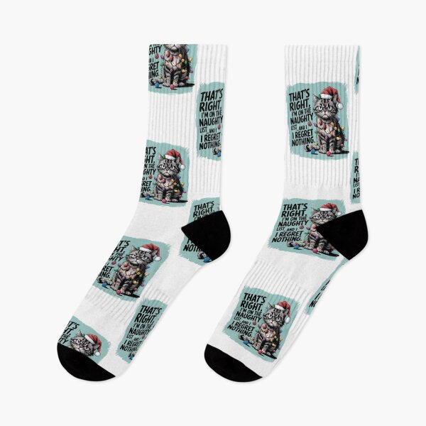 Item preview, Grumpy Christmas Cat Naughty List Humor – Festive Holiday Design designed and sold by GemBob Creations.