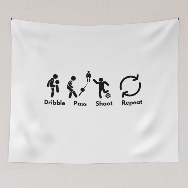 Item preview, Dribble, Pass, Shoot, Repeat designed and sold by VasInd.