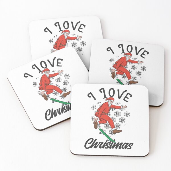Item preview, Santa Skateboarding with Christmas Spirit Design designed and sold by Design Etstore.