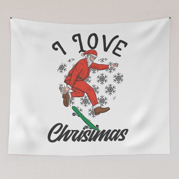 Item preview, Santa Skateboarding with Christmas Spirit Design designed and sold by Design Etstore.