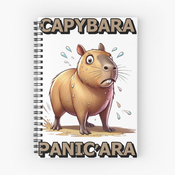 Item preview,  Chadcapy Panicked Capybara: A Semi-Realistic Cartoon Illustration designed and sold by UrbanCanvvas.