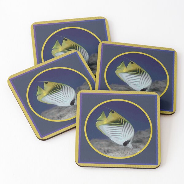 Item preview, Reef Fish: Threadfin butterflyfish - Chaetodon auriga designed and sold by Stills by Greet Meulepas.