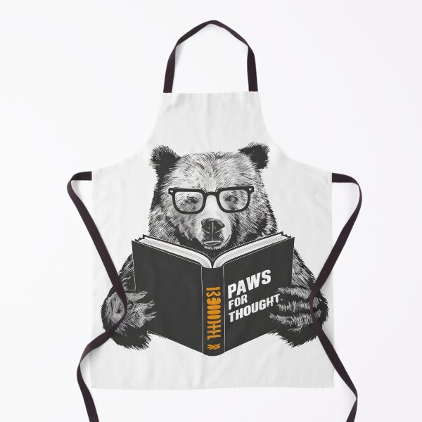 Item preview, Bear with Glasses Reading "Paws for Thought" Art designed and sold by iwcus.