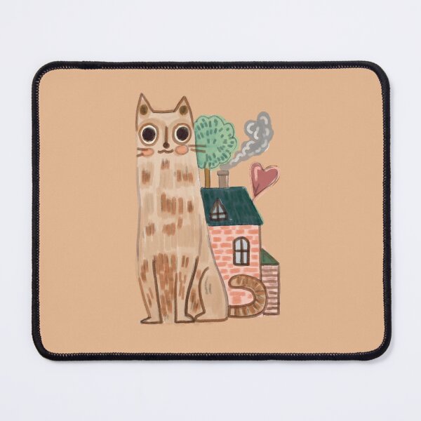 Item preview, Orange kitty cat, Cat and house, saving for a house, house for cat, cat lovers, ginger cat, cat with house designed and sold by Dormitria.