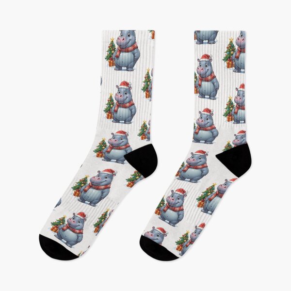Item preview, Christmas Cartoon Hippo designed and sold by Krieghorn.