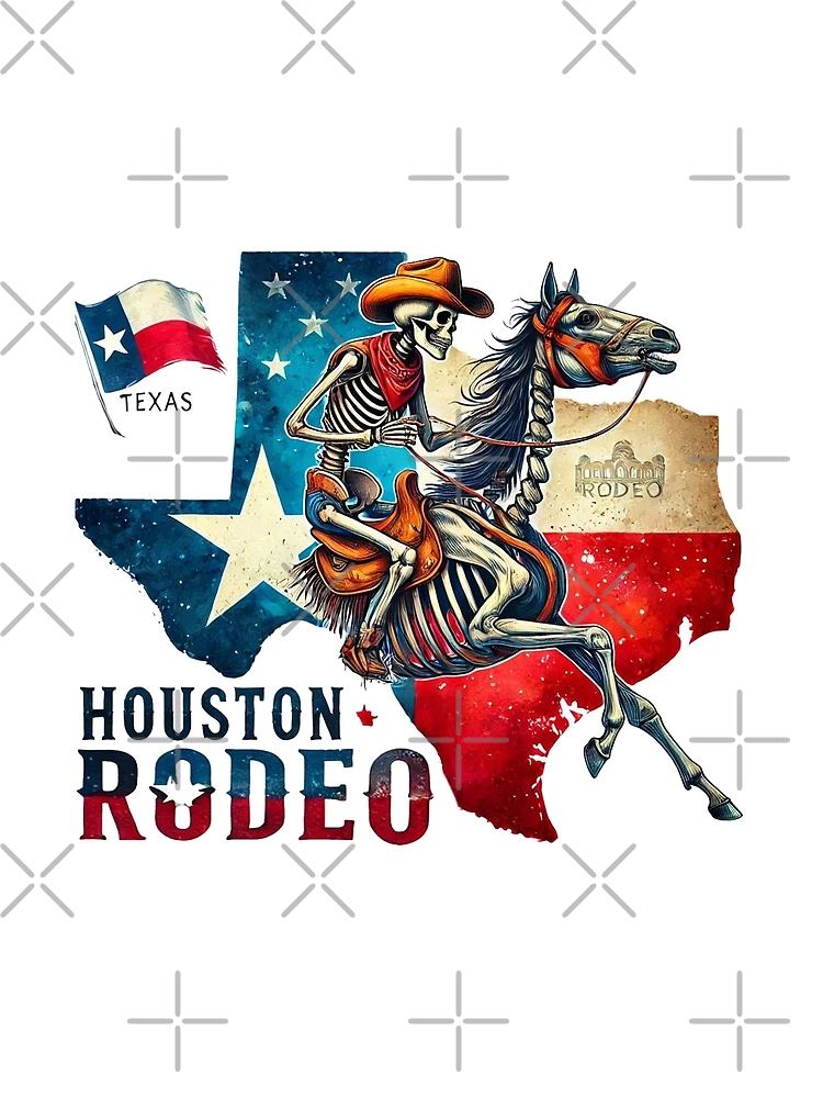 Thumbnail 3 of 3, Scarf, Cowboy Houston Rodeo designed and sold by devonclemon.
