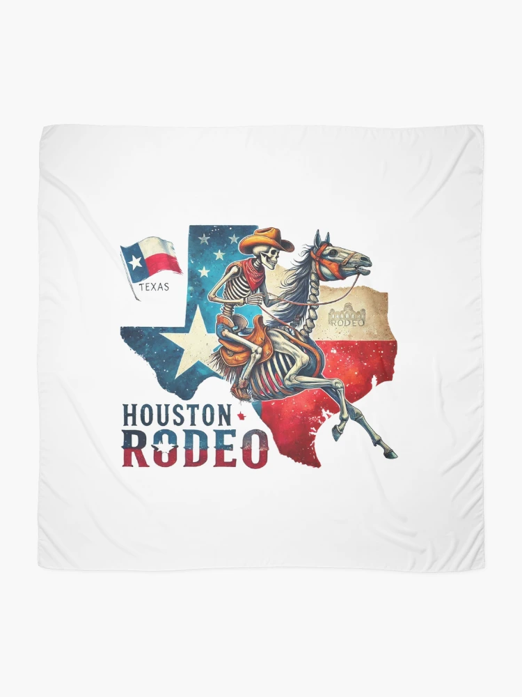 Thumbnail 2 of 3, Scarf, Cowboy Houston Rodeo designed and sold by devonclemon.