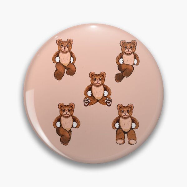 Item preview, Bear Kawaii - 5 Cute funny grizzly brown teddy bears designed and sold by Artonmytee.