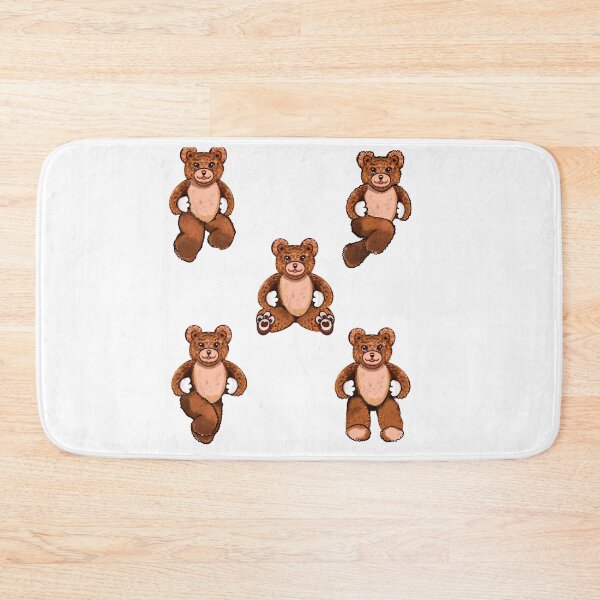 Item preview, Bear Kawaii - 5 Cute funny grizzly brown teddy bears designed and sold by Artonmytee.