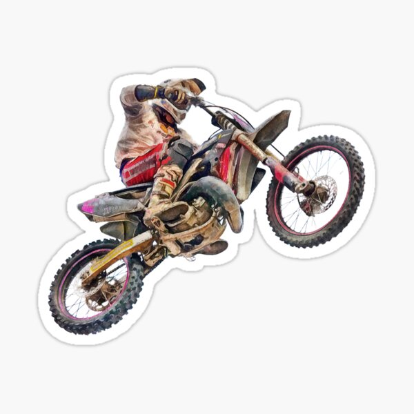 Item preview, Dirt bike rider makes a jump designed and sold by Ermes.S.