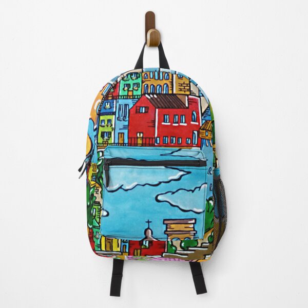 Item preview, City Pop Art: Panoramic View of Cagliari, Italy designed and sold by Arte Cartoon From TagTeam Group.