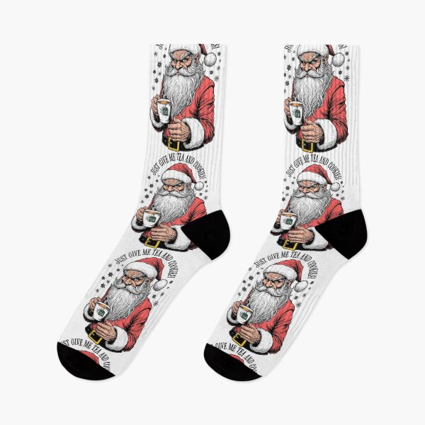 Item preview, Tea Lovers Funny Santa Just Give Me Tea Cookies Christmas designed and sold by GrandeDuc.