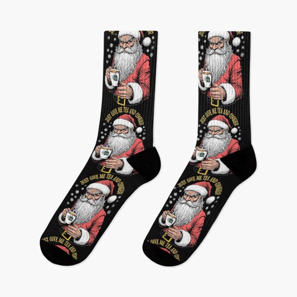 Item preview, Tea Lovers Funny Santa Just Give Me Tea Cookies Christmas designed and sold by GrandeDuc.