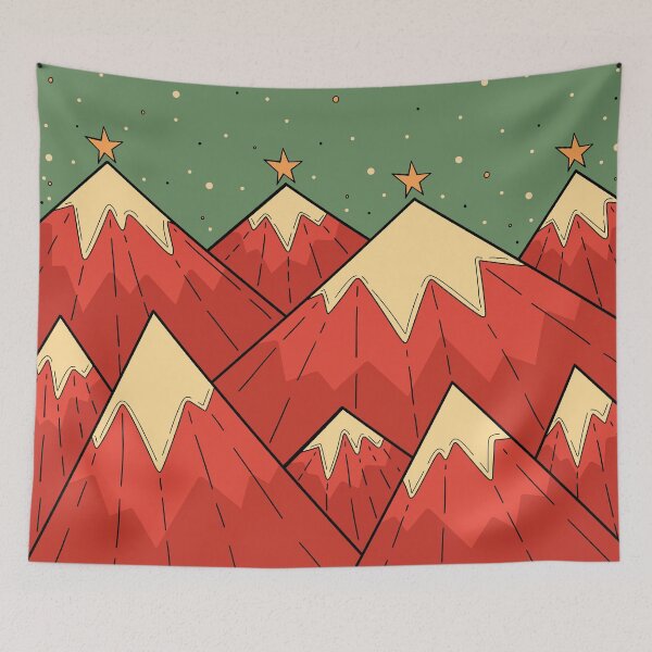 Item preview, Festive star mountains  designed and sold by Swadeillustrations.