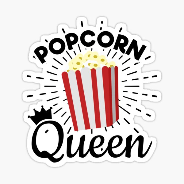Popcorn Queen Sticker