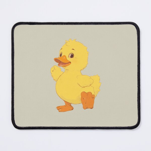 Item preview, Cheerful Duck in Pastels Ligne Claire Comic Style Illustration designed and sold by MadeByHaresShop.