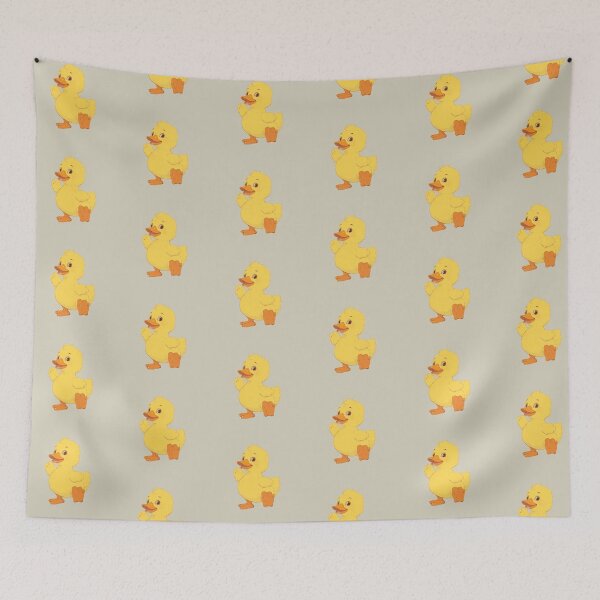 Item preview, Cheerful Duck in Pastels Ligne Claire Comic Style Illustration designed and sold by MadeByHaresShop.