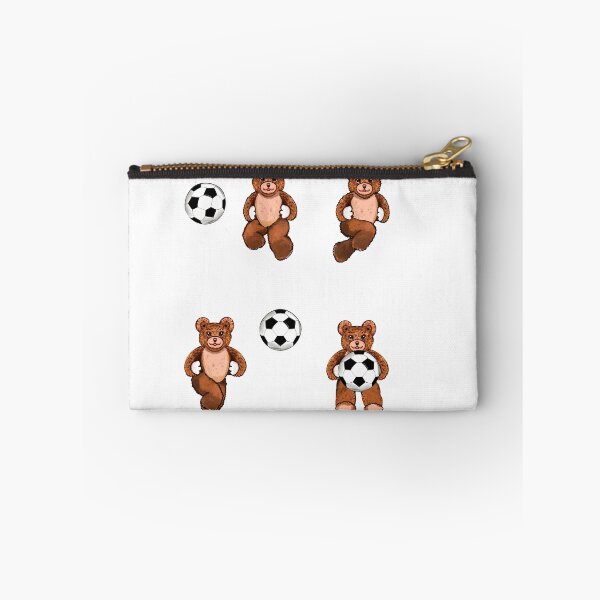 Item preview, Football soccer fan Sporty Sports Bear Kawaii - 5 Cute funny grizzly brown teddy bears designed and sold by Artonmytee.