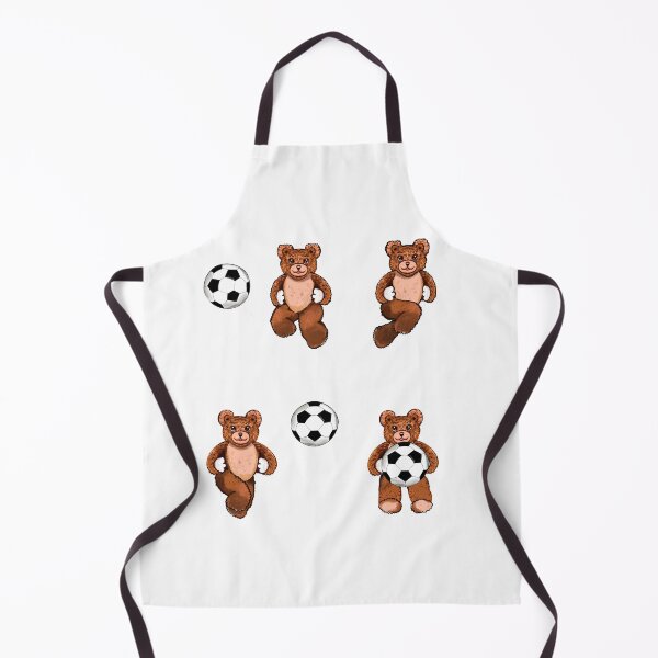 Item preview, Football soccer fan Sporty Sports Bear Kawaii - 5 Cute funny grizzly brown teddy bears designed and sold by Artonmytee.