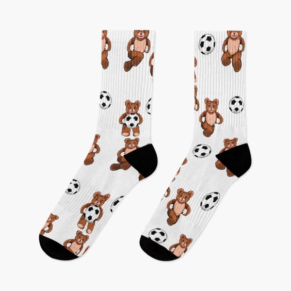 Item preview, Football soccer fan Sporty Sports Bear Kawaii - 5 Cute funny grizzly brown teddy bears designed and sold by Artonmytee.