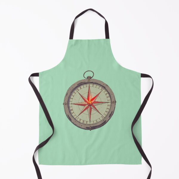 Item preview, North-Bound Compass in Pastel Mint Green   Comic Style Illustration designed and sold by MadeByHaresShop.