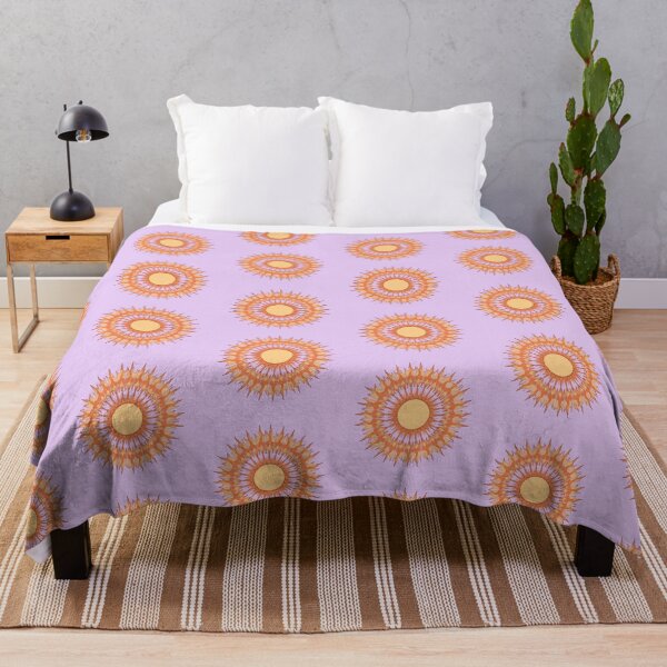 Item preview, Sunburst Mandala Lavender Halo Comic Style designed and sold by MadeByHaresShop.