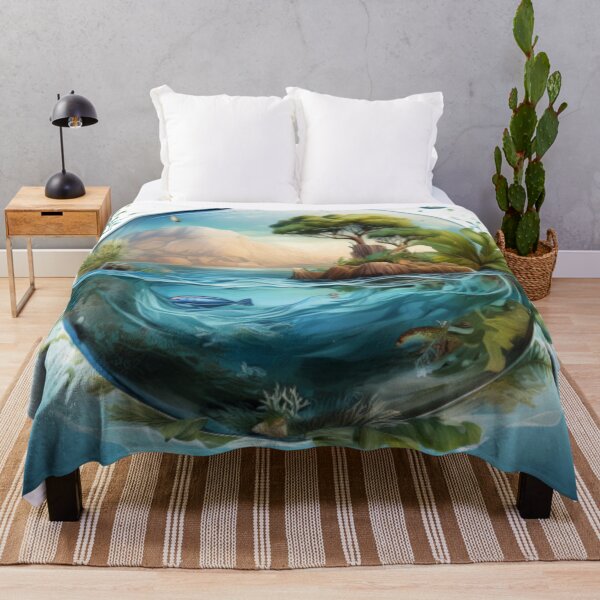Item preview, Vibrant Eco Globe: Underwater and Terrestrial Harmony designed and sold by RaiyaTees.