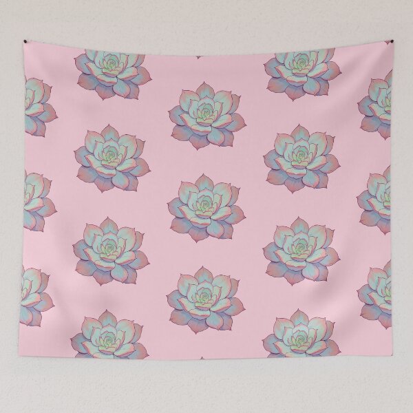 Item preview, Pastel Blooms A Layered Echeveria in Liné Clair Comic Style designed and sold by ShroomForge.