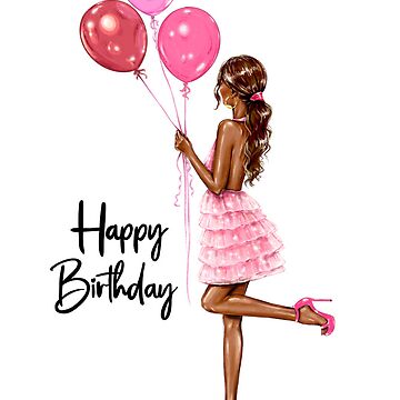 Doodle Little Girl Carrying Balloons Vector Illustration | #50615398