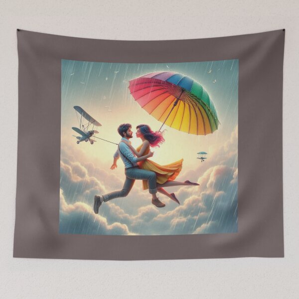 Item preview, Romantic Skydive: Rainy Day Love Art designed and sold by choder61.