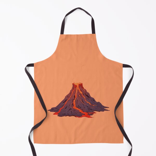 Item preview, Erupting Conical Volcano in Vibrant Pastels Ligne Claire Comic Style designed and sold by ShroomForge.