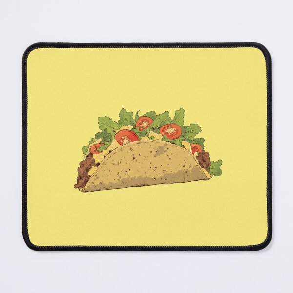 Item preview, Crunchy Taco Delight in Yellow Pastels Ligne Claire Comic Style Illustration designed and sold by ShroomForge.