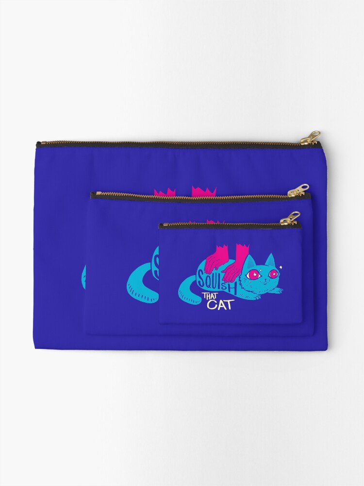 Alternate view of Squish that Cat! Zipper Pouch