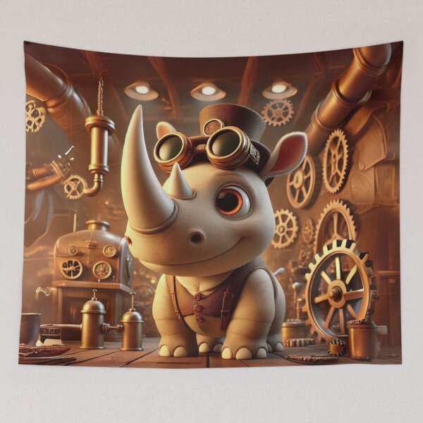 Item preview, Steampunk Javan Rhinoceros designed and sold by Sillytoe.