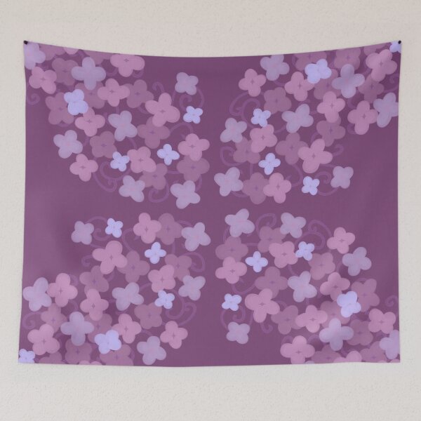 Item preview, Lilac Blossom Lattice on Deep Plum  designed and sold by JaygiesDesign.