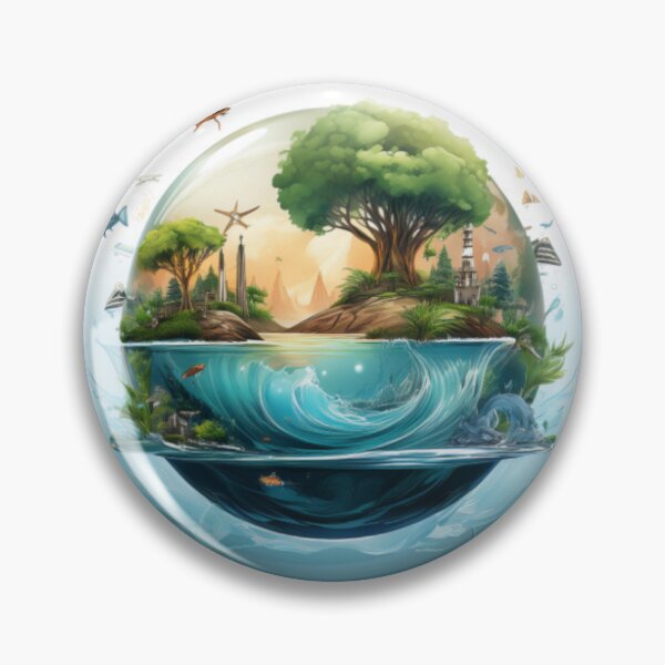 Artikelvorschau, Eco Globe: Ein Gleichgewicht zwischen Land und Meer entworfen und verkauft von RaiyaTees.