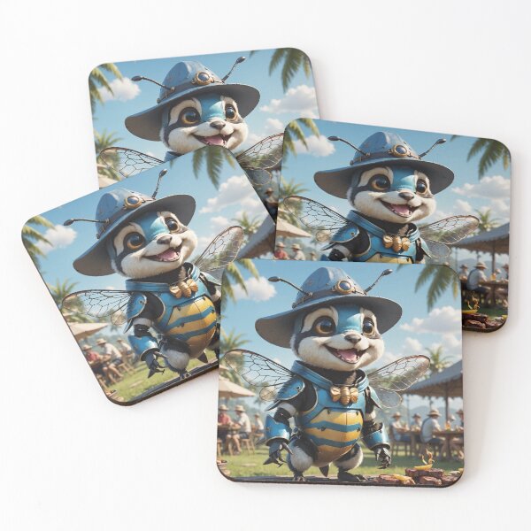 Item preview, Buzza the Blue Aussie Bee ©2024 designed and sold by SublimeStuffArt.