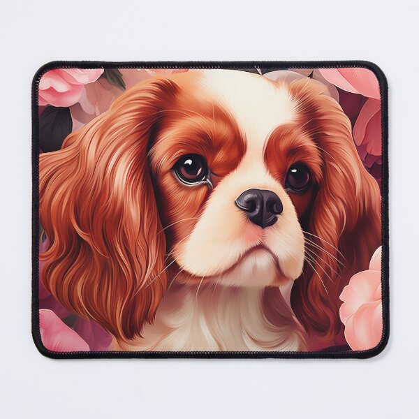 Item preview, Cavalier King Charles Spaniel in Roses designed and sold by PetsArt.