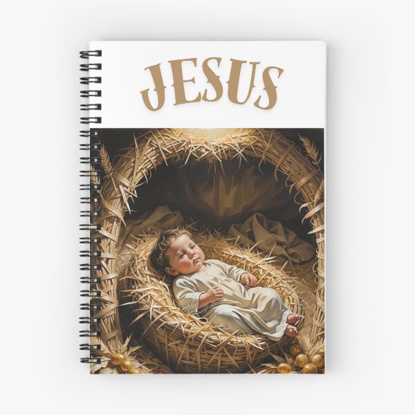 Item preview, Baby Jesus lying in a straw-lined basket designed and sold by Andykinoz.