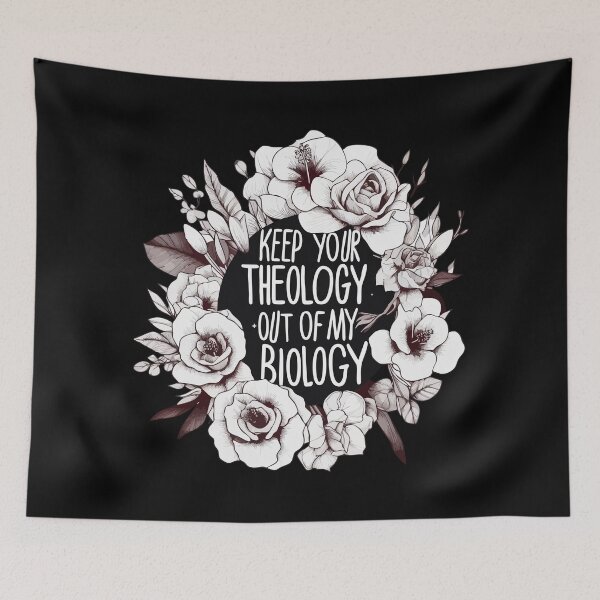 Item preview, Keep Your Theology Out Of My Biology Monochromatic designed and sold by TomFrontierArt.