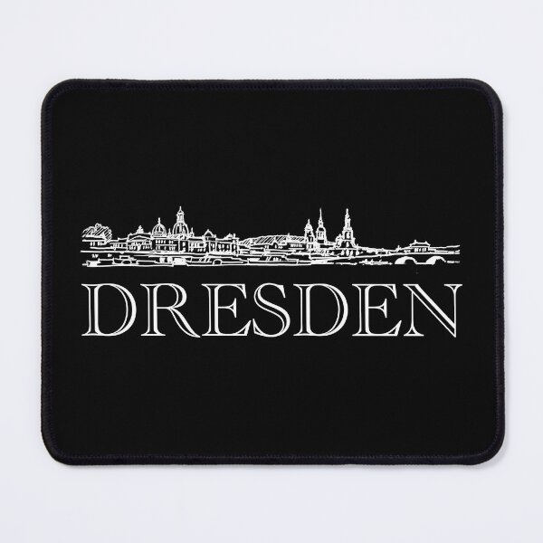 Item preview, Dresden skyline hand-drawn with lettering Dresden, sketch white, sketch, perfect for city lovers, gifts and designs on mugs, posters, t-shirts and more designed and sold by Nadja Leutloff.