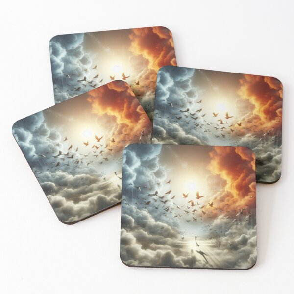 Item preview, Flying birds in Cloudy Sky, Heaven's Flock designed and sold by choder61.