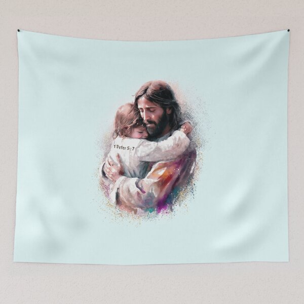 Item preview,  1 Peter 5 Verse 7 Cast All Your Cares Upon Him For He Cares For You | God’s Love | Bible Art | Scriptures | Christian Typography | Gospel |  designed and sold by MJDezigns.