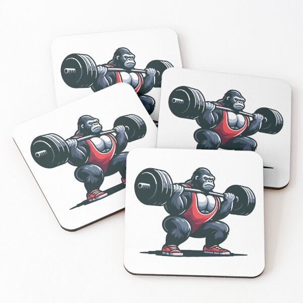 Item preview, King of Squats – Powerlifting Gorilla designed and sold by Apex-Ape.