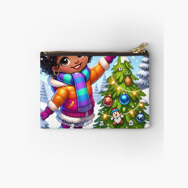 Item preview, Caribbean girl decorating a christmas tree designed and sold by NolineXpression.