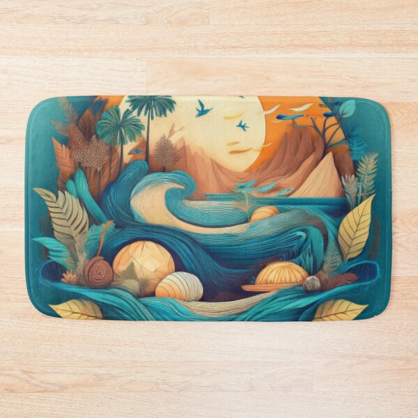 Item preview, Oceanic Serenity: Waves and Wilderness Artwork designed and sold by RaiyaTees.