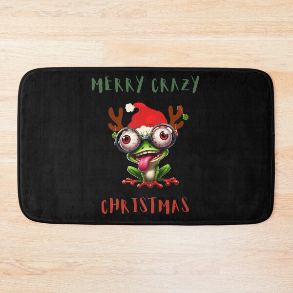 Item preview, Merry Crazy Christmas Funny Frog designed and sold by Maggie Mustard.