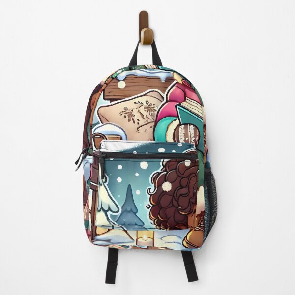Item preview, Caribbean girl reading in a winter wonderland designed and sold by NolineXpression.