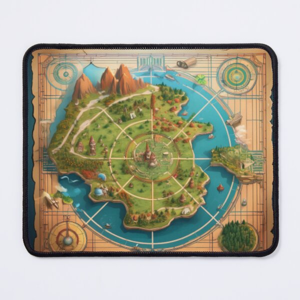 Item preview, Fantasy Map of an Enchanted Island designed and sold by RaiyaTees.