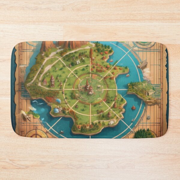 Item preview, Fantasy Map of an Enchanted Island designed and sold by RaiyaTees.